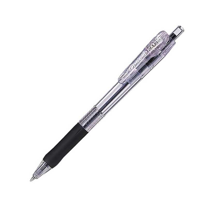 Zebra Ballpoint Pen Tapli Clip, 0.5 mm, transparent, black