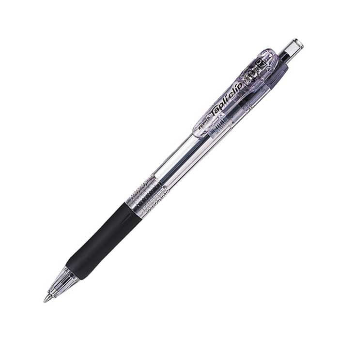 Zebra Pen Tapli Clip, 0.7 mm, transparent, black