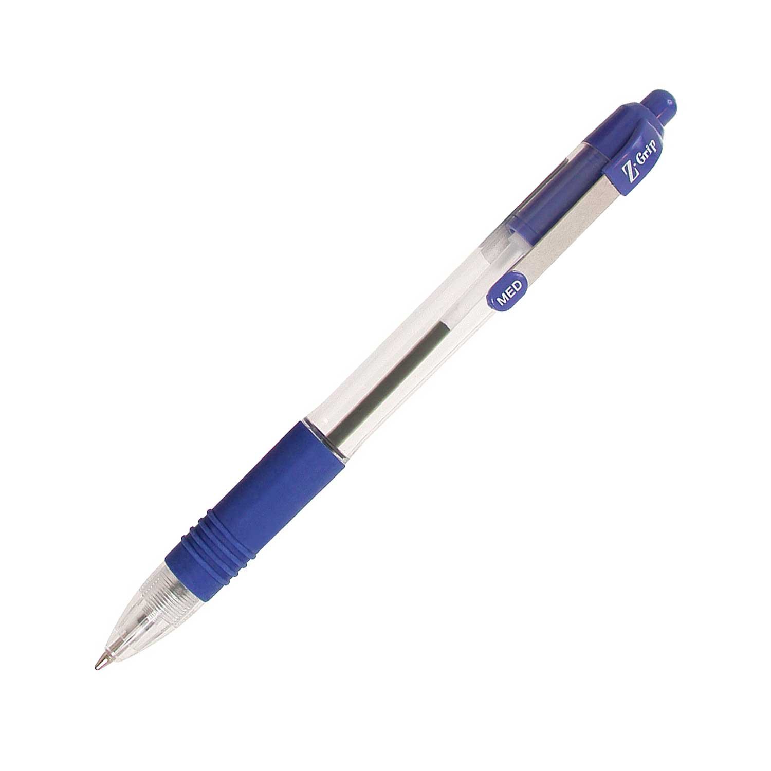 Zebra Ballpoint Pen Z-Grip, Transparent, 1.0 mm, Blue