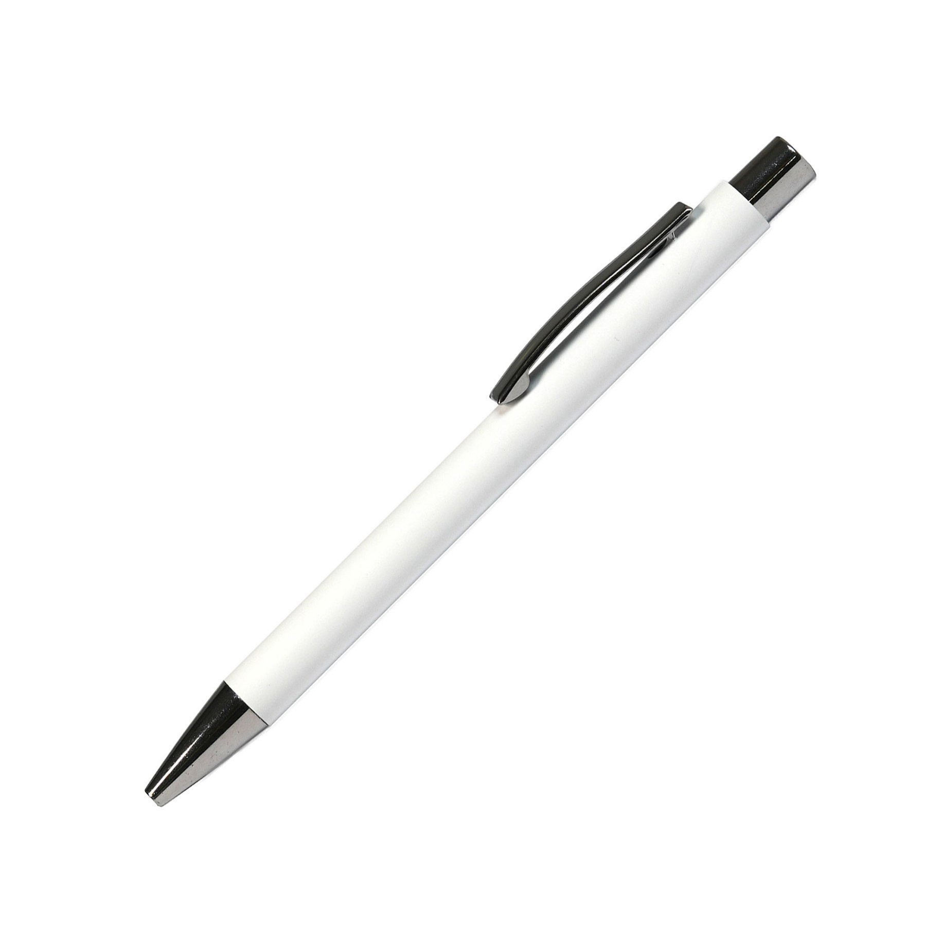 Ballpoint Pen Draco Chrome, metal, white