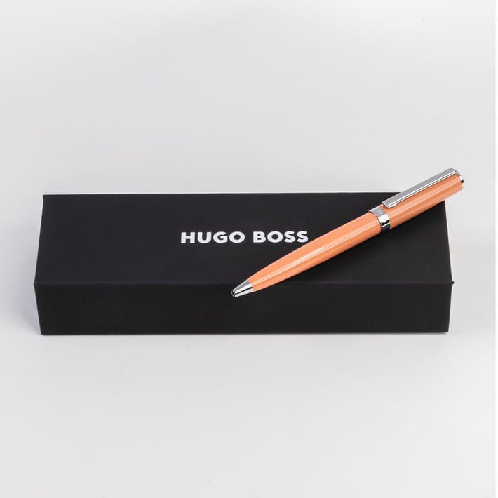 Hugo Boss Химикалка Gear Icon, в кутия, светлооранжева