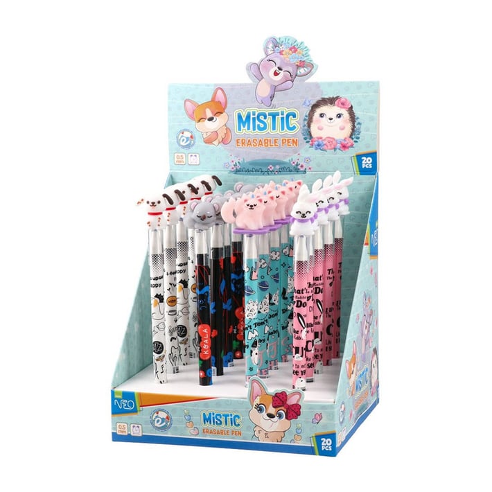Sazio Mistic Erasable Pen, animals, 0.5 mm, assorted, 1 pc