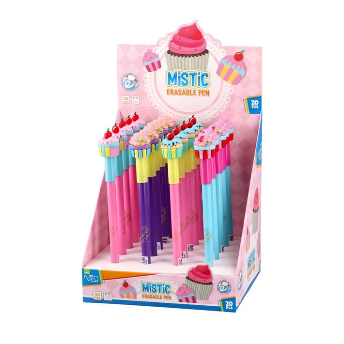 Химикалка Sazio Mistic, мъфини, изтриваема, 0.5 mm, асорти, 1 брой