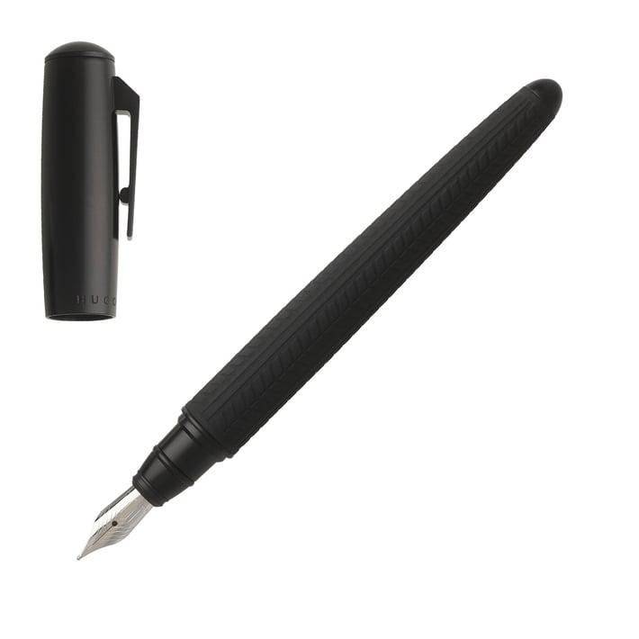 Hugo Boss Писалка Pure Tire, в кутия, черна