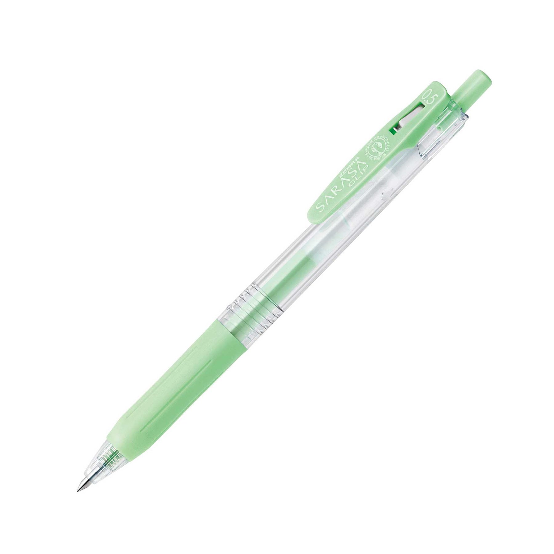 Zebra Gel roller Sarasa Clip Milk, automatic, 0.5 mm, light green