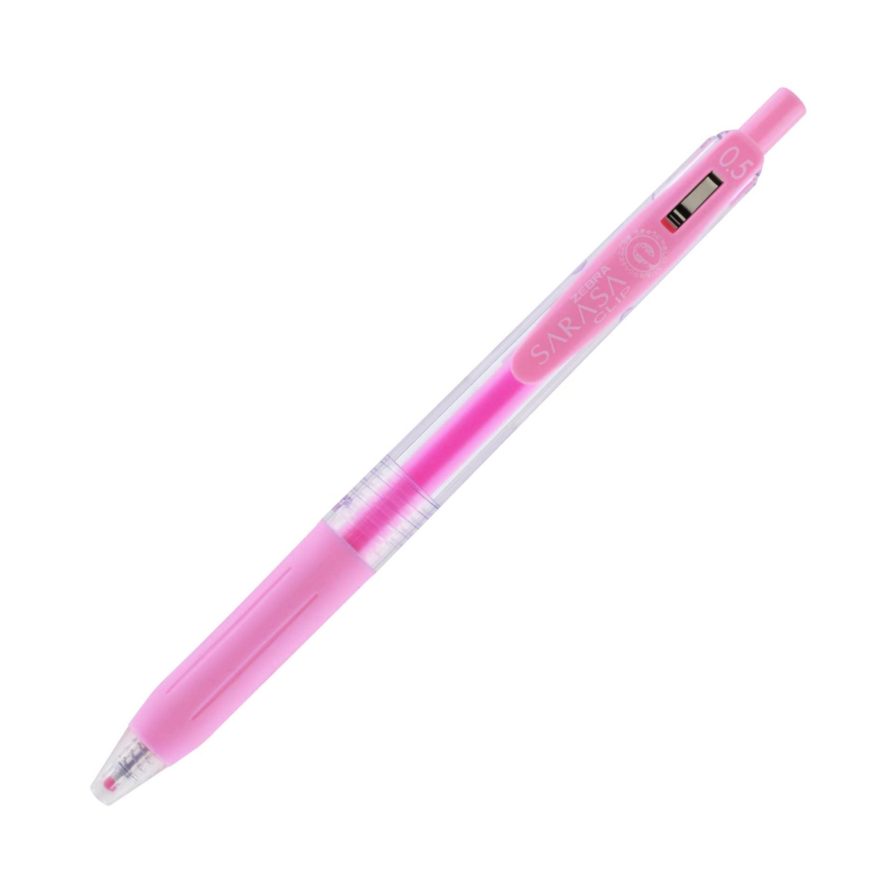 Zebra Gel Roller Sarasa Clip Milk, Retractable, 0.5 mm, Milky Pink