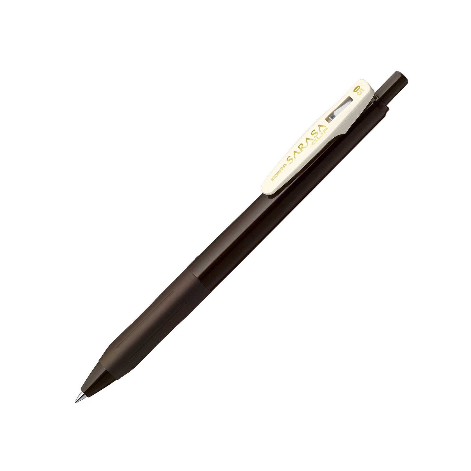 Zebra Gel roller Sarasa Clip Vintage, retractable, 0.5 mm, brown-gray