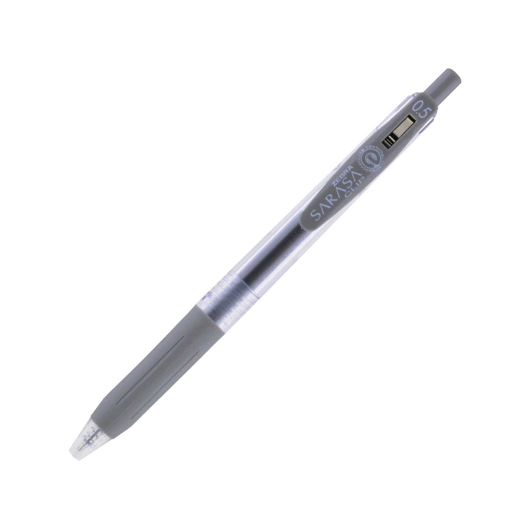 Zebra Gel Roller Sarasa Clip, retractable, 0.5 mm, grey