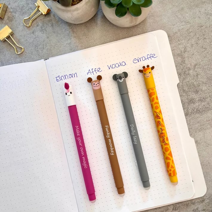 Eberhard Faber Гел ролер Unicorn, изтриваем, 0.7 mm, синьо мастило