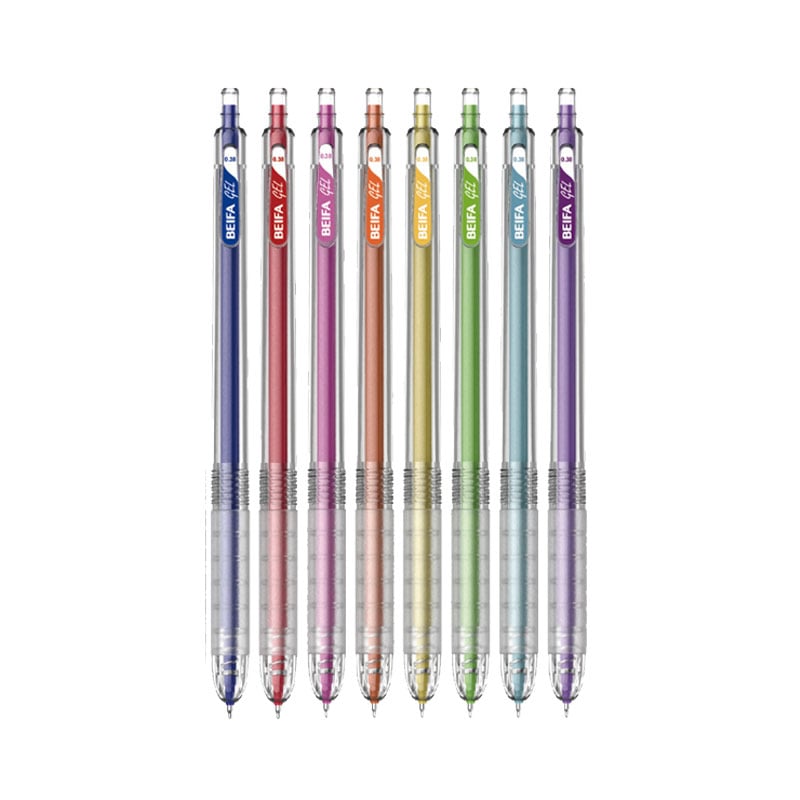 Beifa gel roller GP806-V501, retractable, 0.5 mm, 8 colours