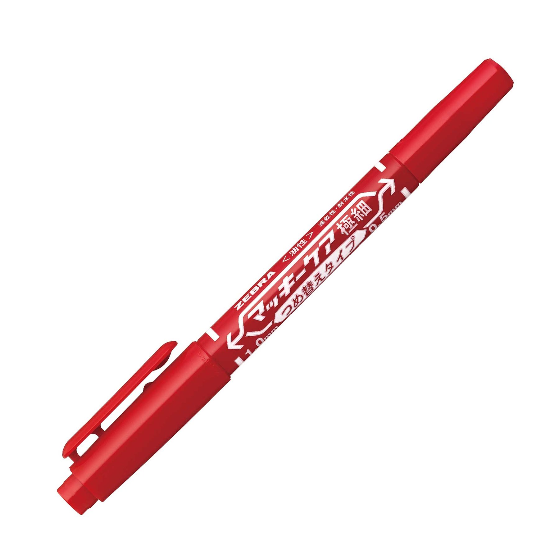Zebra Fineliner Mckie Extra Fine, permanent, double, 0.5-1 mm, red