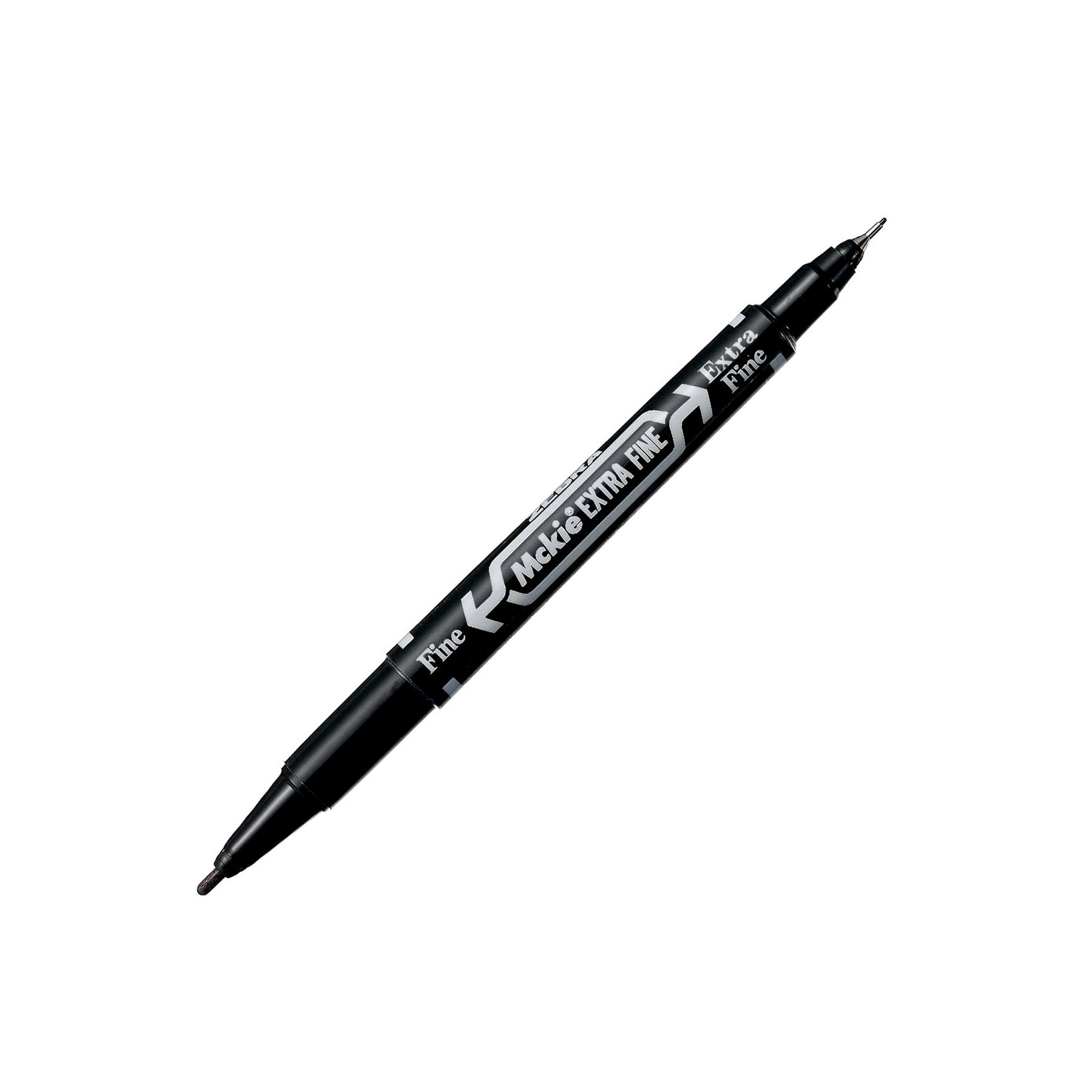 Zebra Fineliner Mckie Extra Fine, permanent, dual, 0.5-1 mm, black