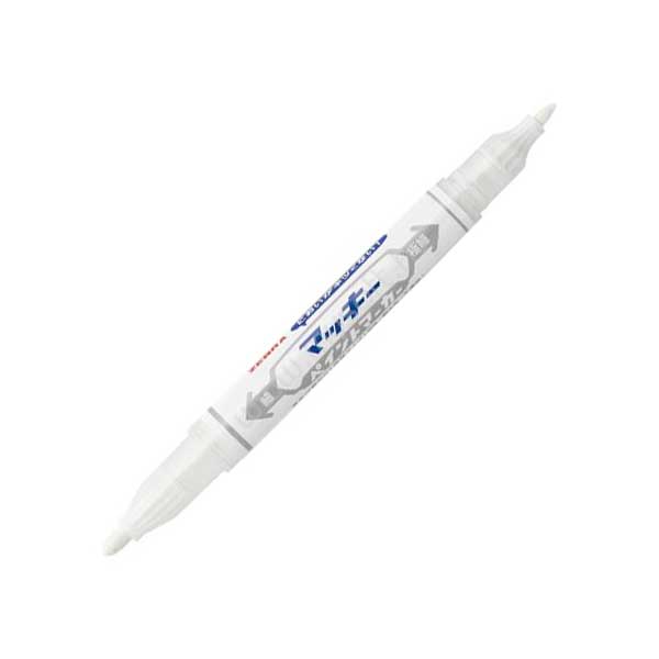 Zebra Marker Mckie Paint Extra Fine, permanent, dual-tip, 0.7–1.2 mm, white