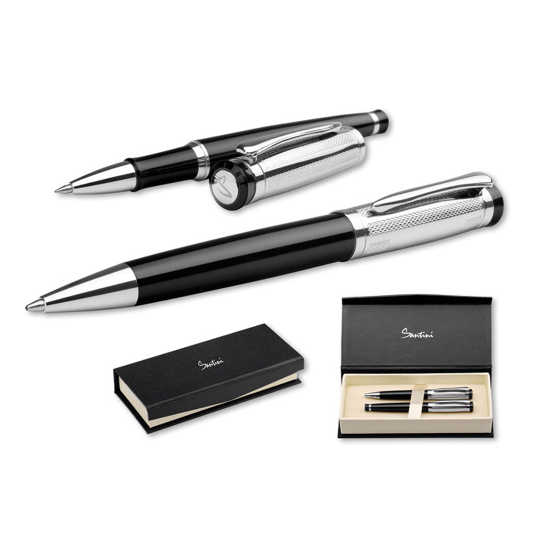 Orlando Set, ballpoint and rollerball, metal