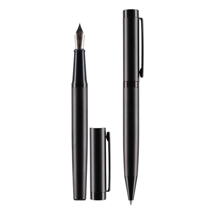 Empire Elkano Pen & Fountain Pen Set, black