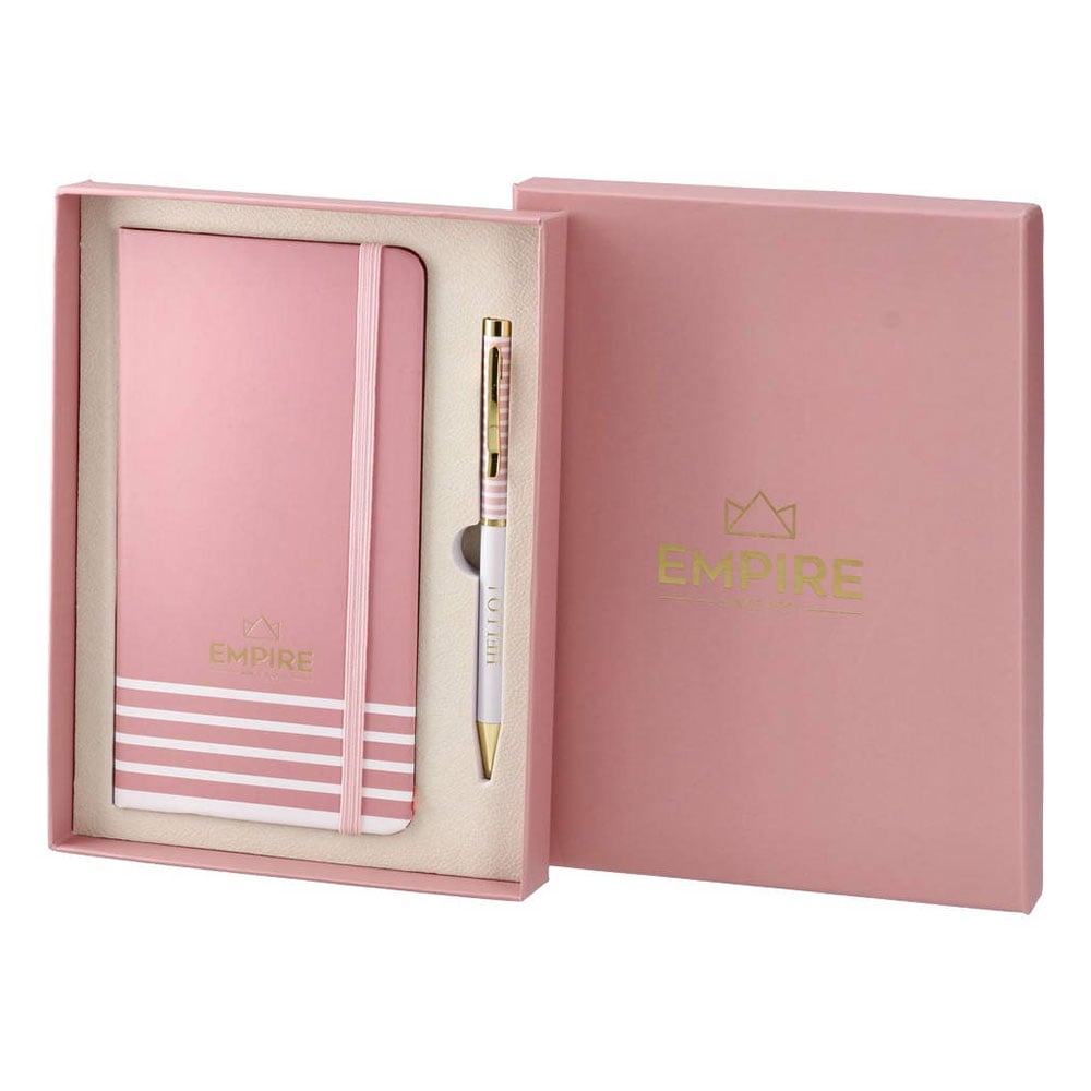 Empire Meave Notebook & Pen Set, pink