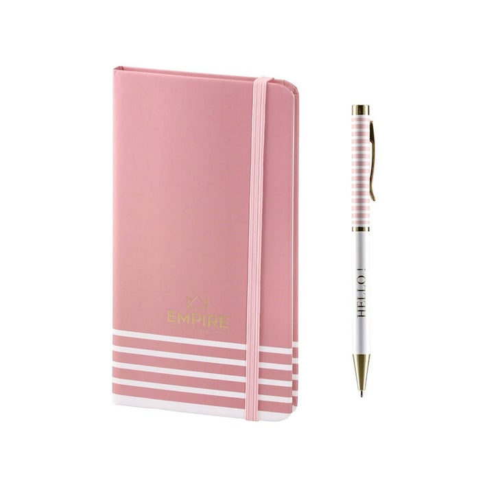 Комплект тефтер и химикалка Empire Meave, розови