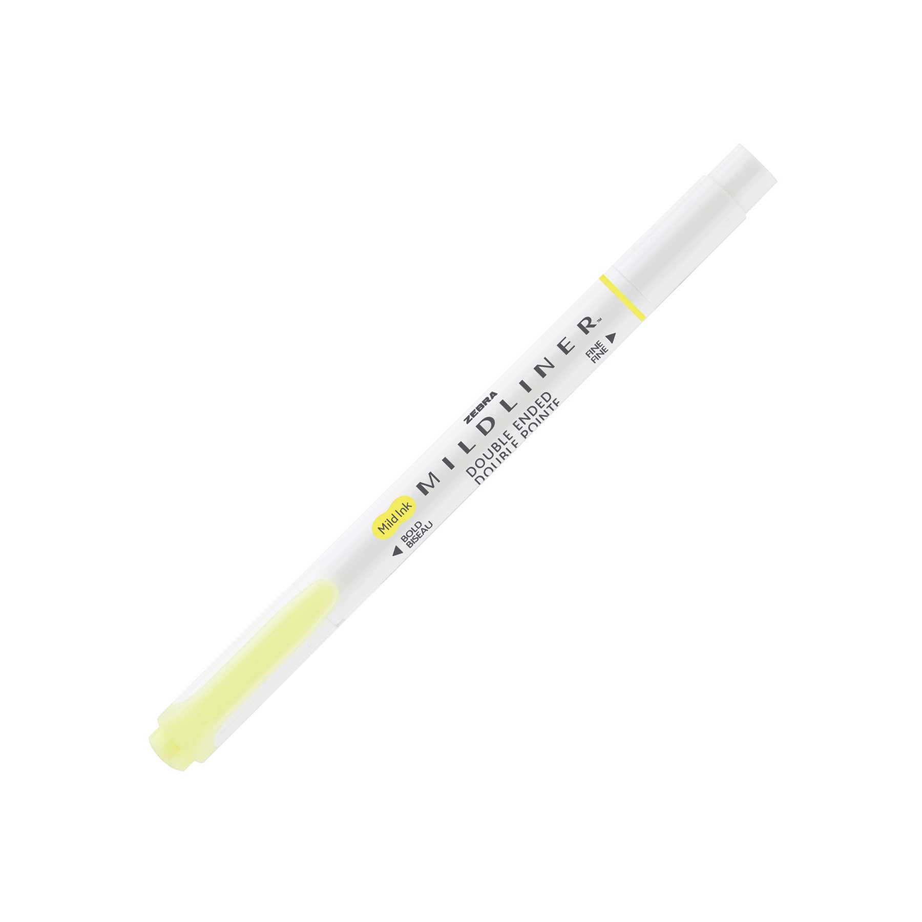 Zebra Highlighter Mildliner Fluorescent, dual-tip, yellow