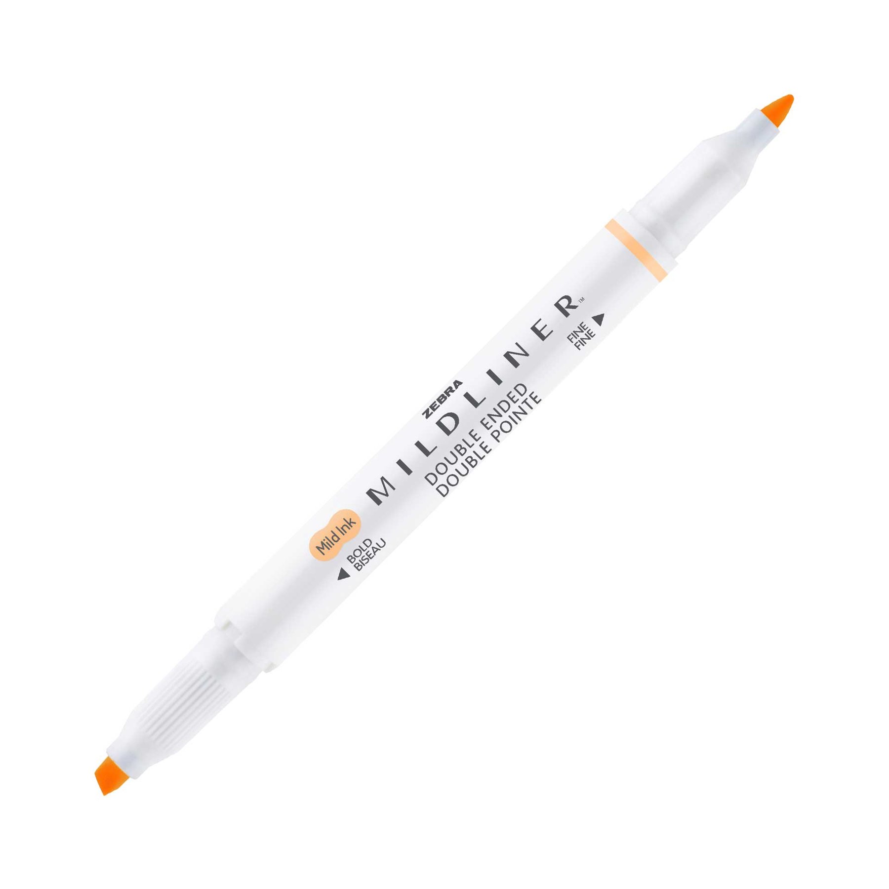 Zebra Highlighter Mildliner Fluorescent, dual-tip, orange