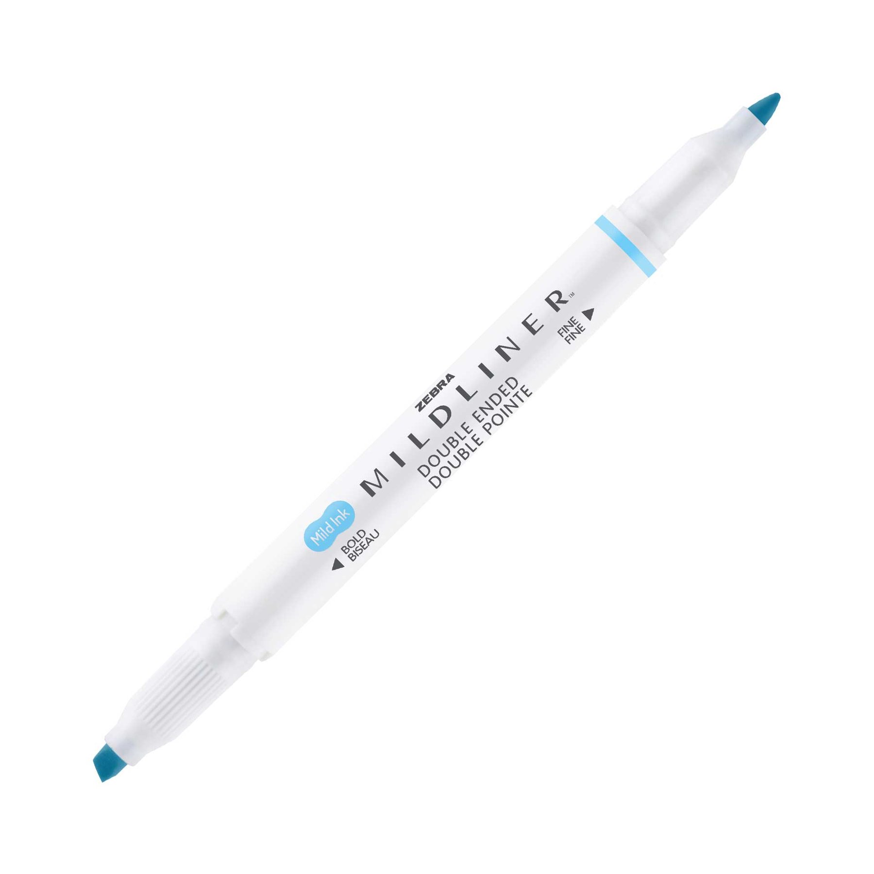 Zebra Highlighter Mildliner Fluorescent, dual-tip, blue