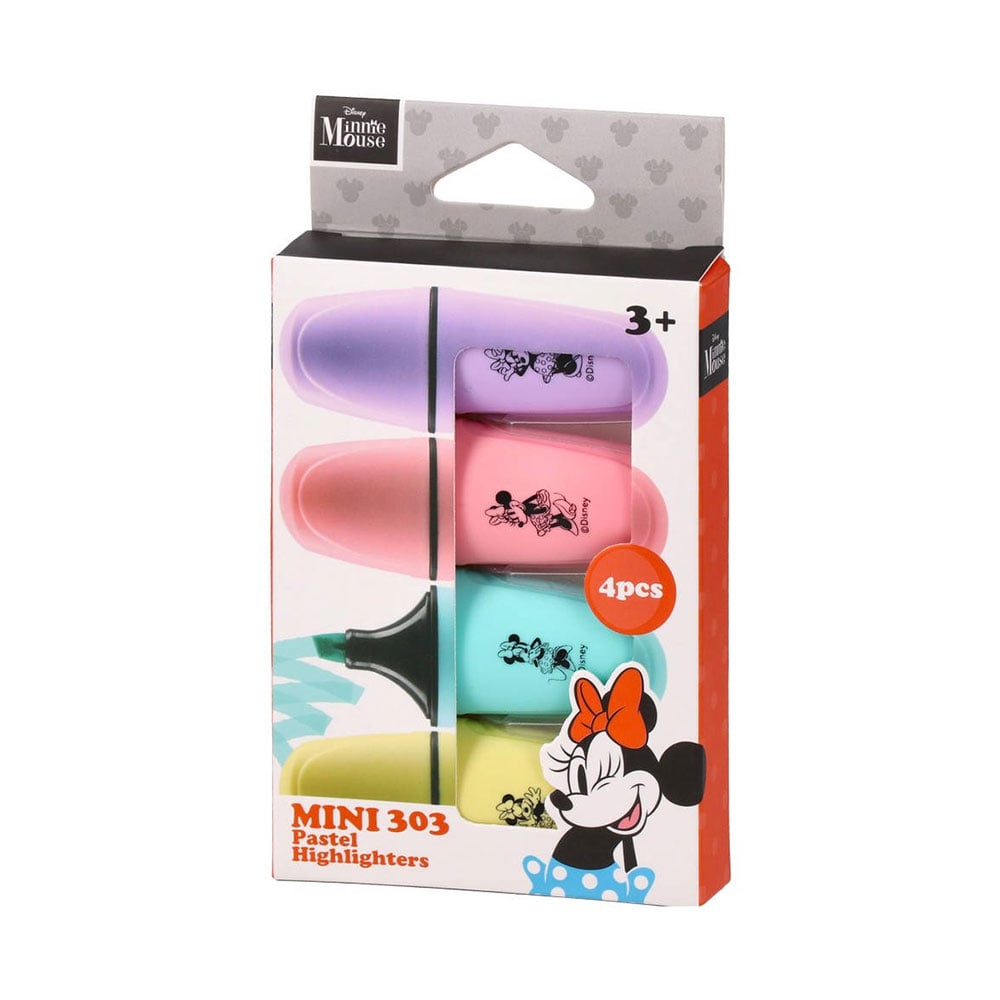 Best Buy 303 Mini Highlighter, Minnie Mouse, 4 pastel colours
