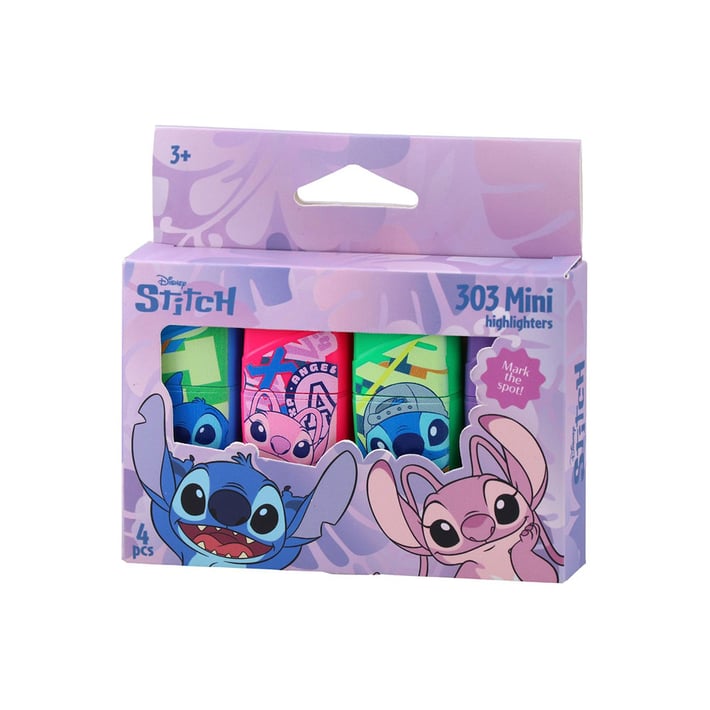 Best Buy 303 Mini Highlighter, Stitch, 4 pastel colours