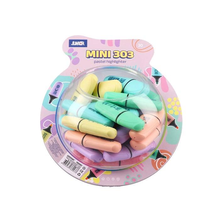 Текст маркер Junior 303 Mini, пастелни цветове, асорти