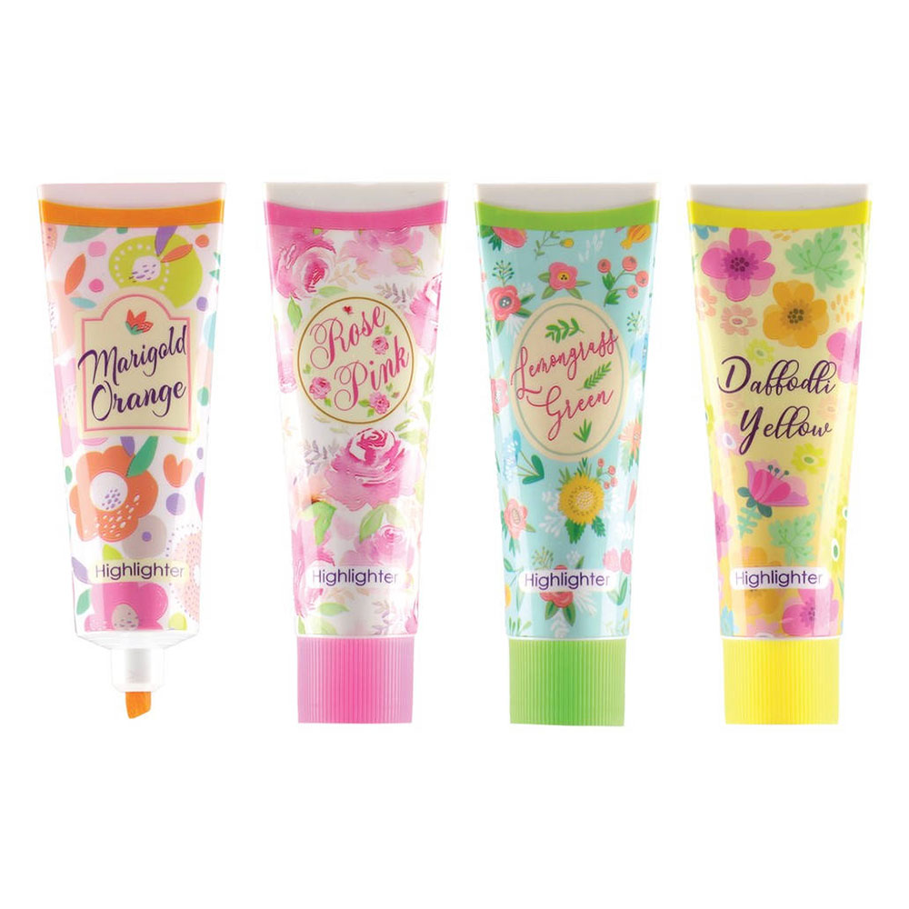Sazio Ror Highlighter, flowers, in tube, assorted, 1 pc