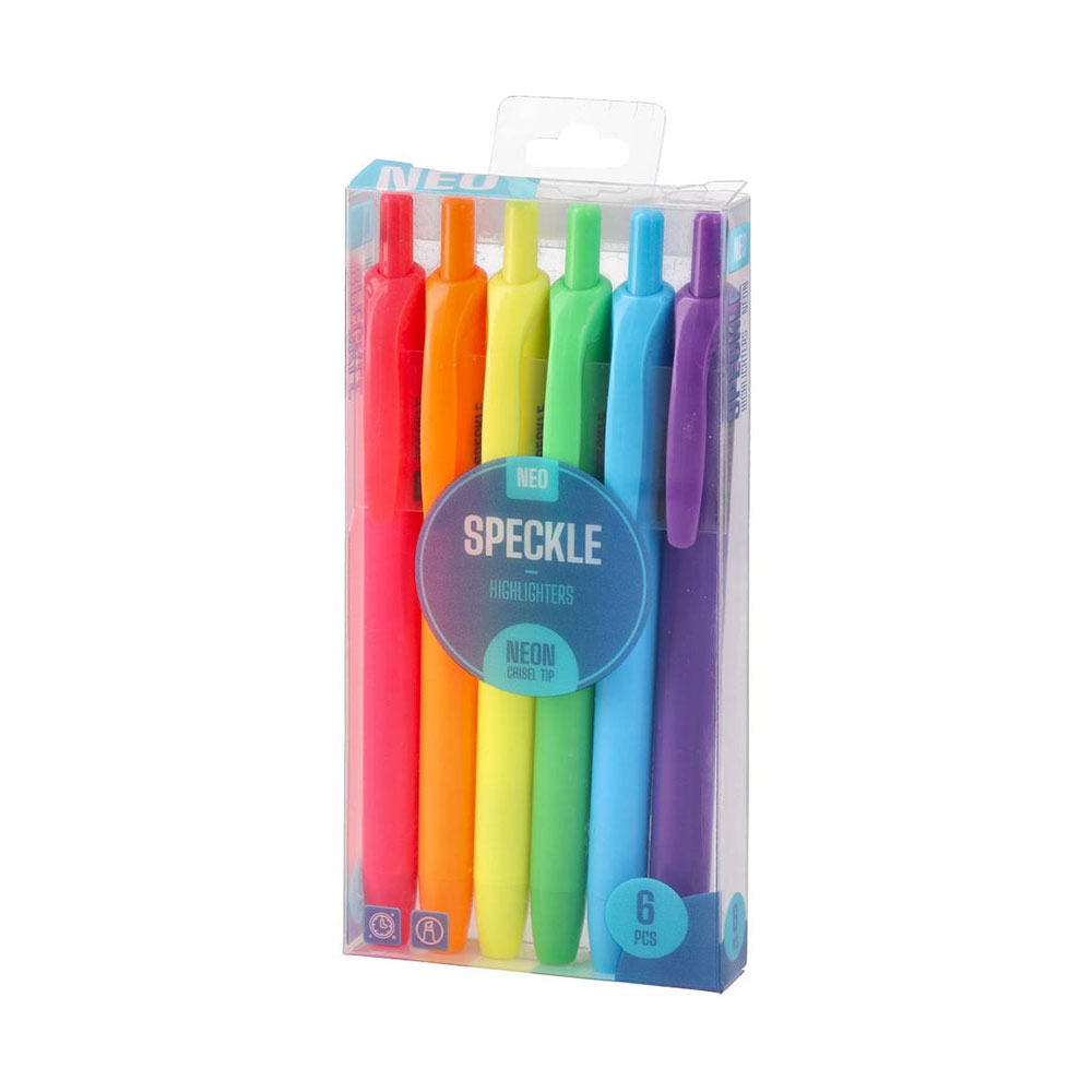Sazio Speckle Highlighter, retractable, 6 colours