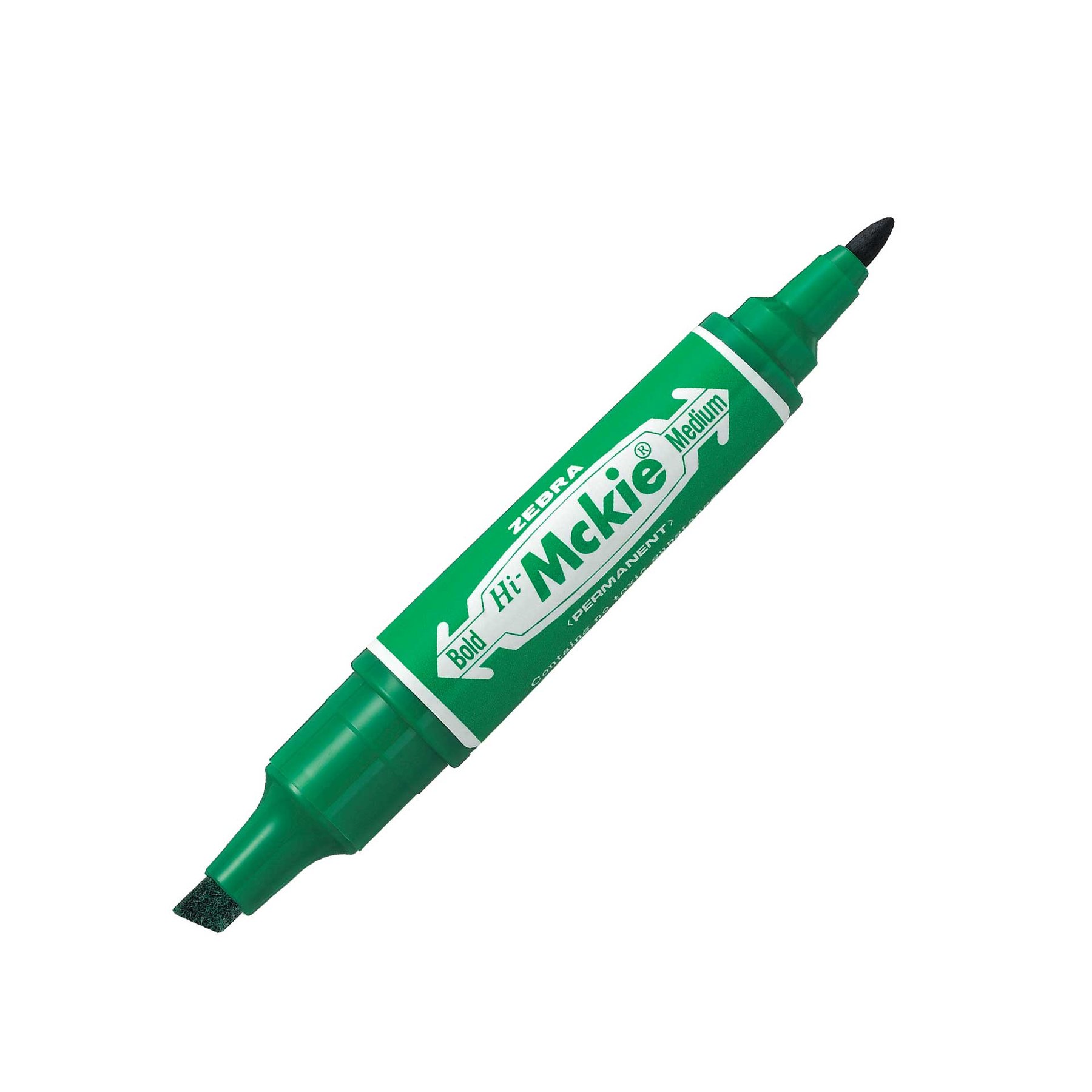 Zebra Permanent marker Hi-Mckie, dual, 2-4 mm, green