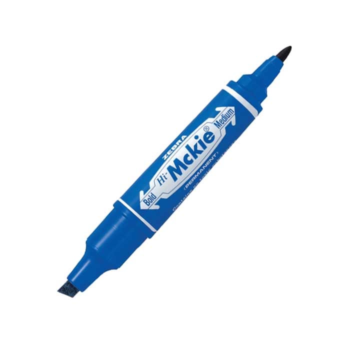 Zebra Permanent marker Hi-Mckie, dual, 2-4 mm, blue