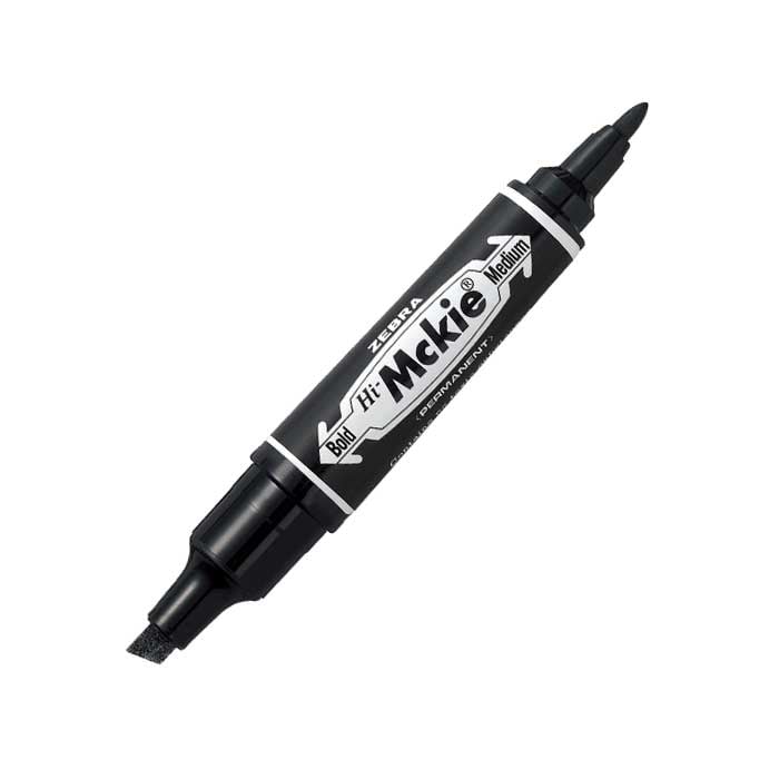 Zebra Permanent marker Hi-Mckie, dual, 2–4 mm, black