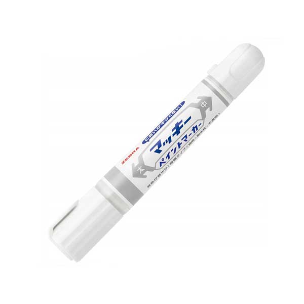 Zebra Permanent Marker Mckie Extra Bold, dual, 2-8 mm, white