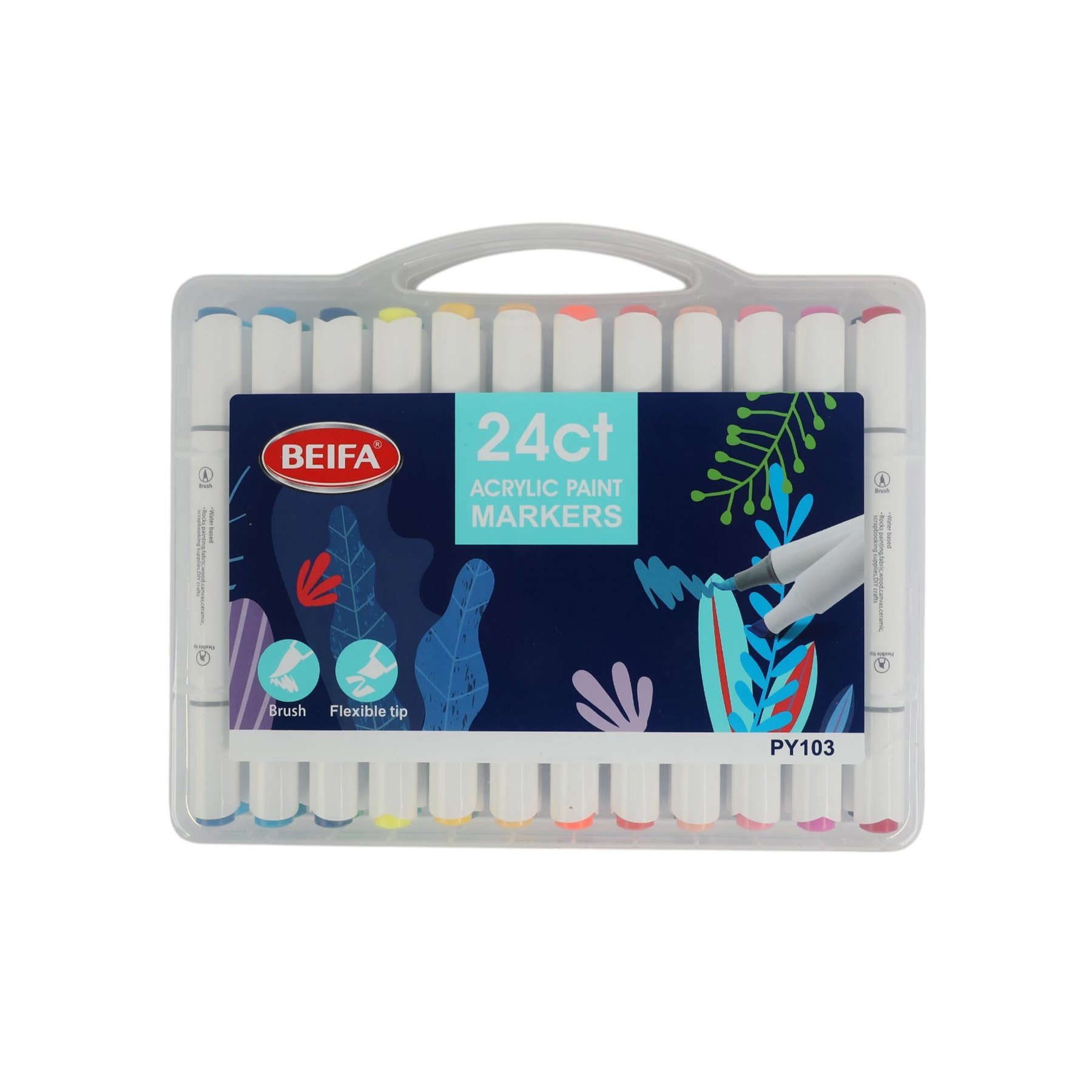 Beifa Acrylic Marker, dual, 24 colours