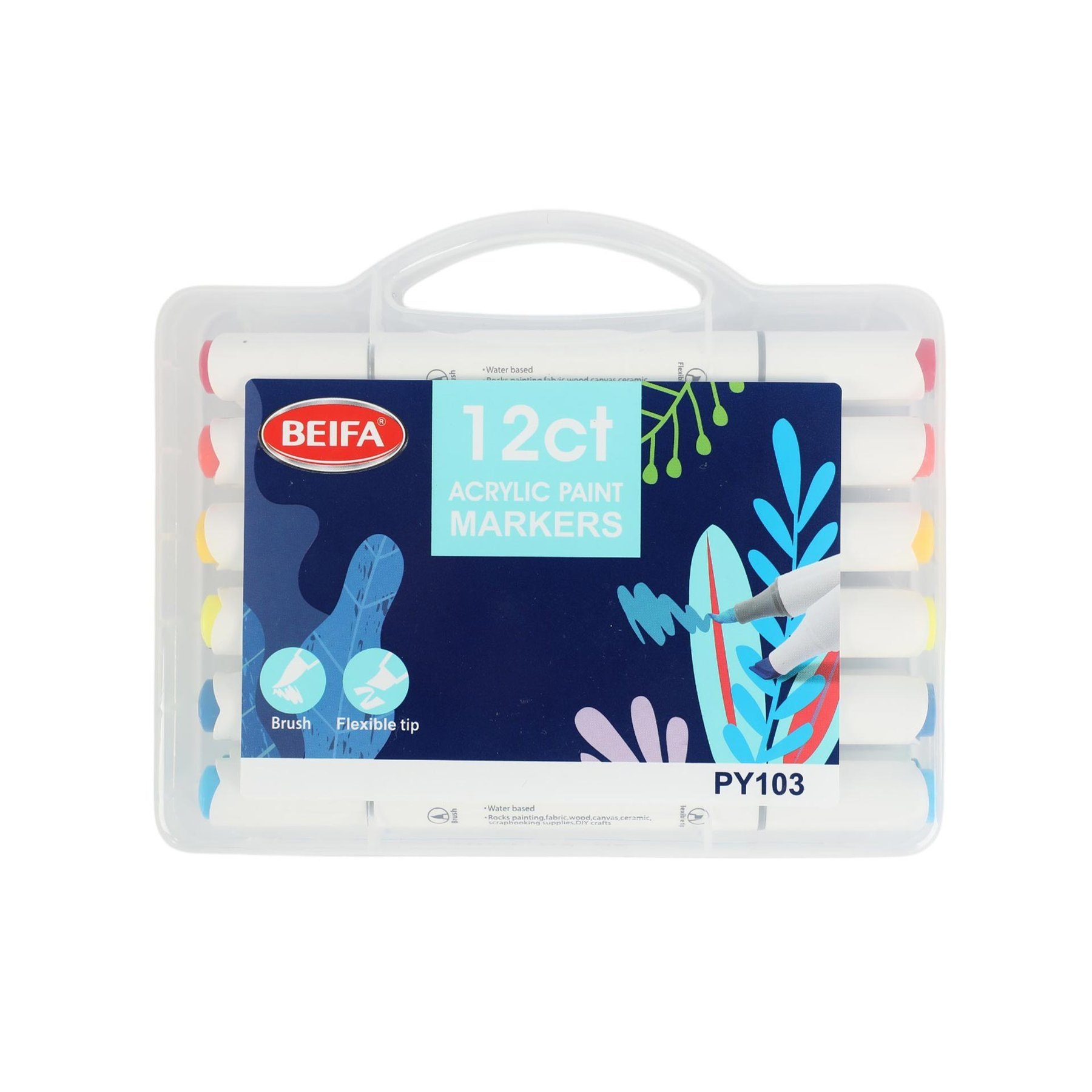 Beifa Marker Acrylic, double, 12 colors