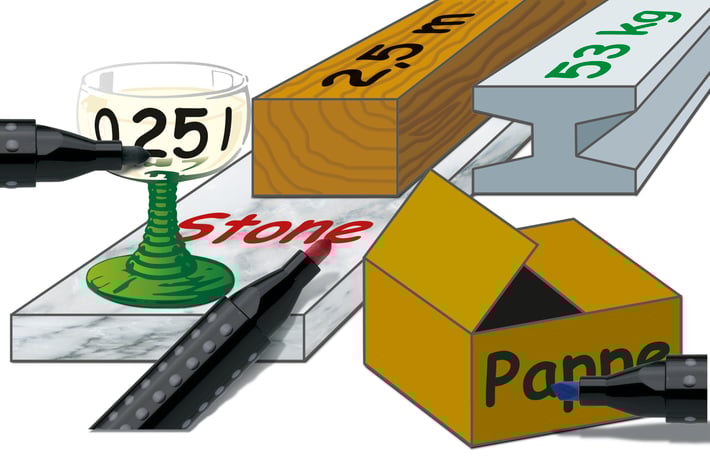 Faber-Castell Перманентен маркер Grip, със скосен връх, син