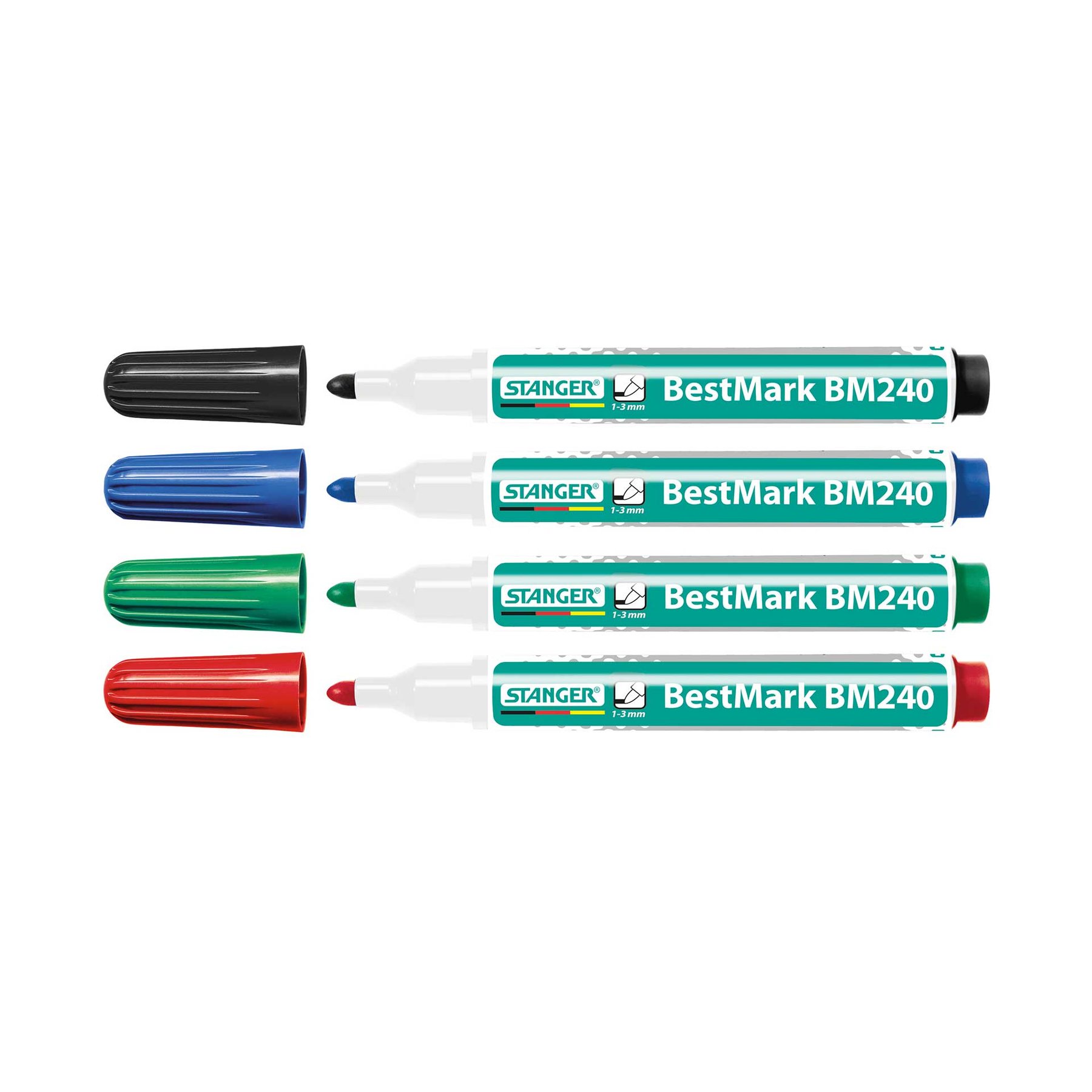 Stanger Whiteboard markers, 4 colors