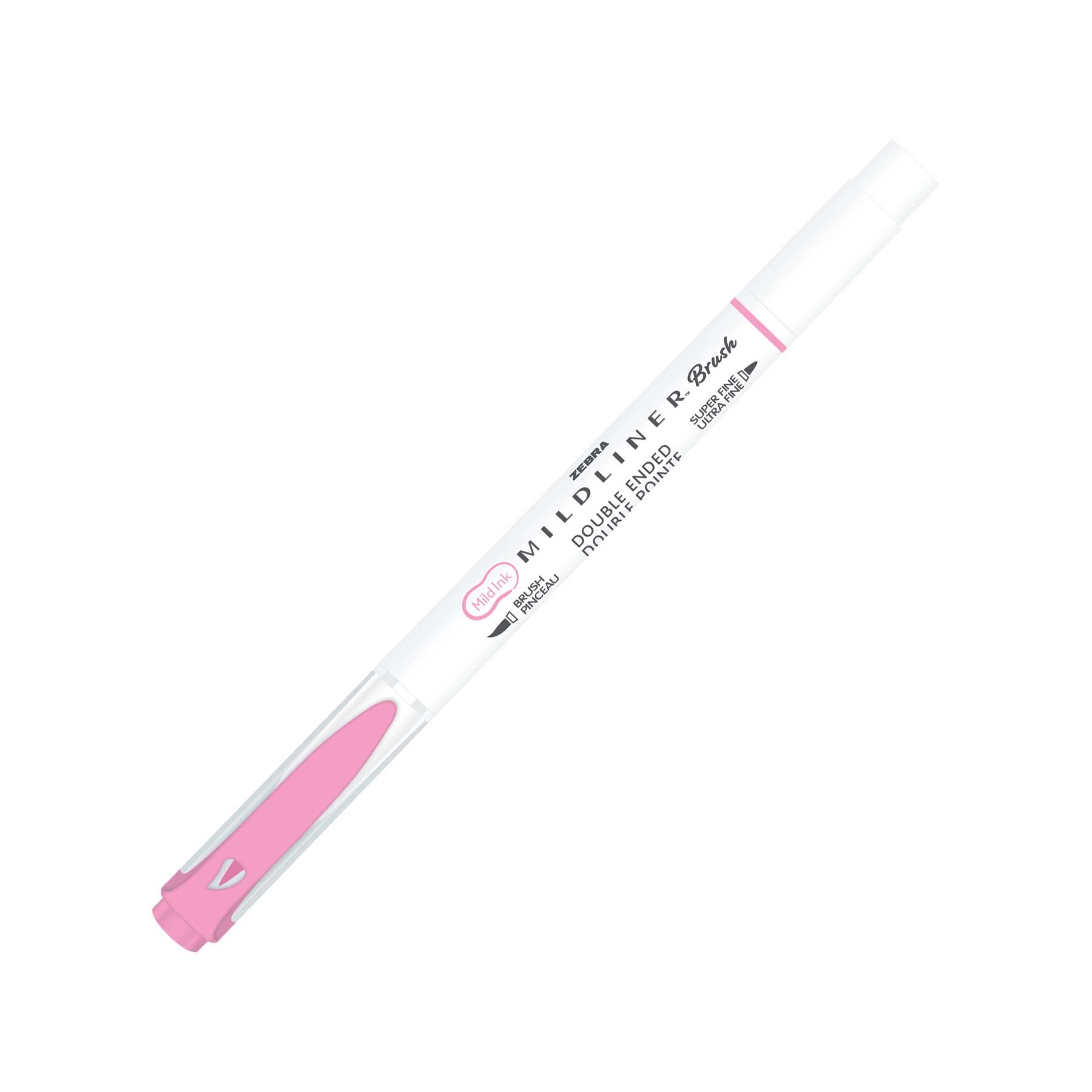 Zebra Brush Marker Mildliner Brush&Marker Fluorescent, pink