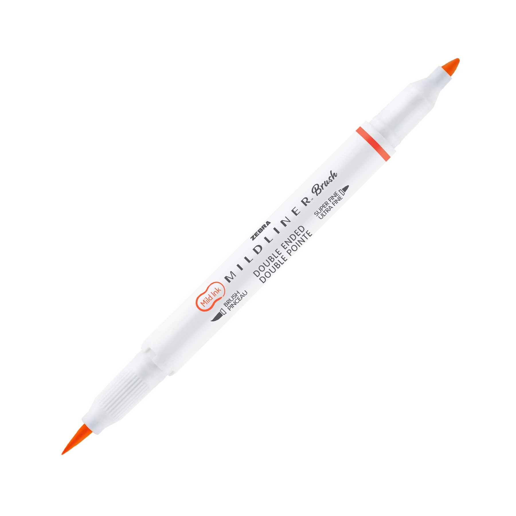 Zebra Brush Marker Mildliner Brush&Marker Warm, vermilion