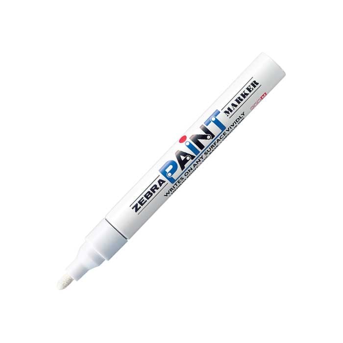 Zebra Permanent marker Paint Marker, 3.0 mm, white