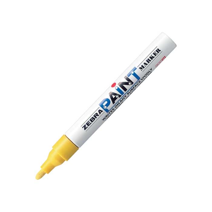 Zebra Permanent Marker Paint Marker, 3.0 mm, yellow