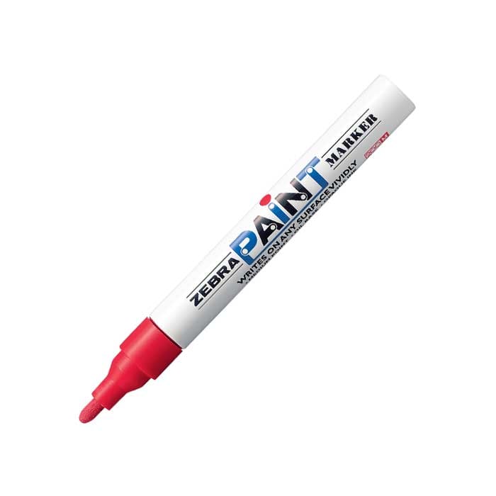 Zebra Permanent Marker Paint Marker, 3.0 mm, red