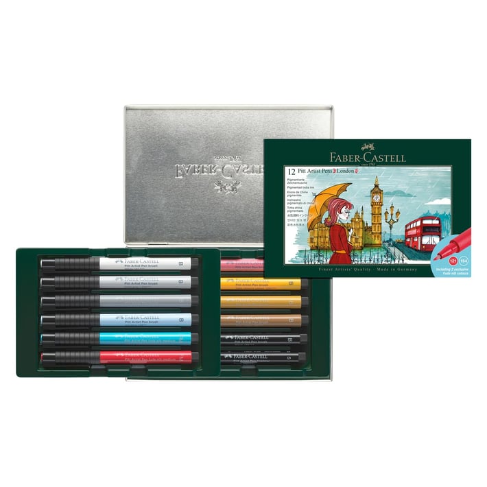 Faber-Castell Маркер Pitt Artist - London, 12 броя