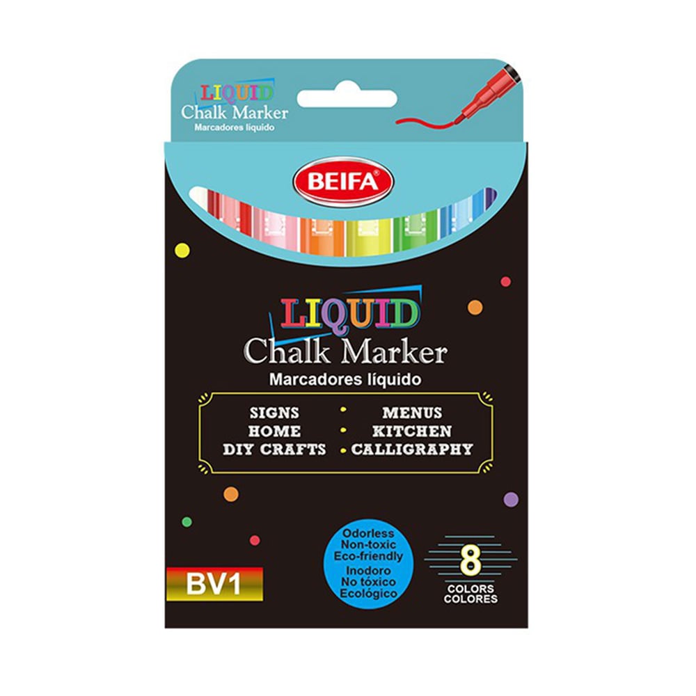 Beifa Маркер BV1-8B1 Chalk, комплект от 8 цвята