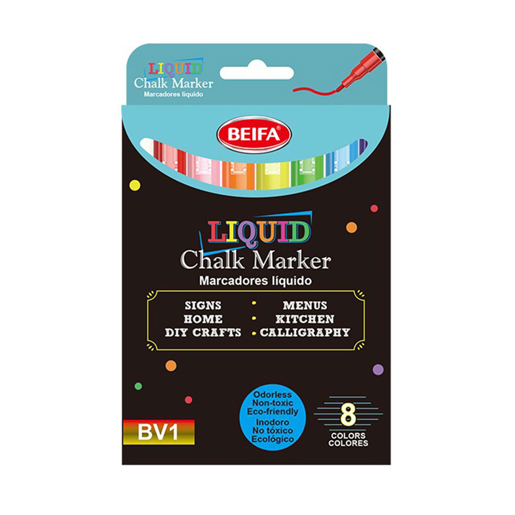 Beifa marker BV1-8B1 Chalk, set of 8 colours