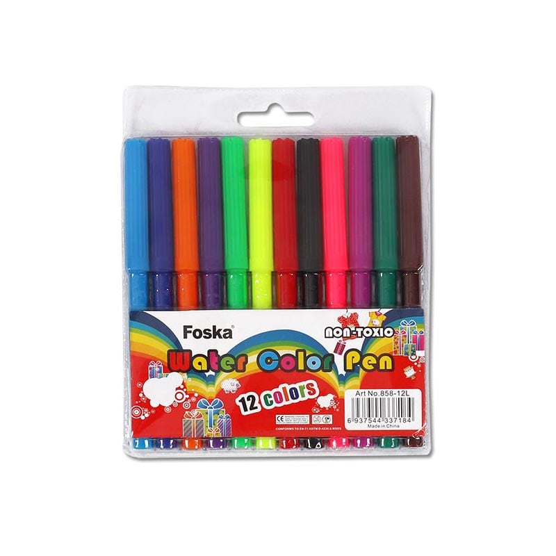 Foska Felt-tip Pens, 12 colors
