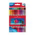 Faber-Castell Glitter fibre-tip pens, double-ended, 20 colors