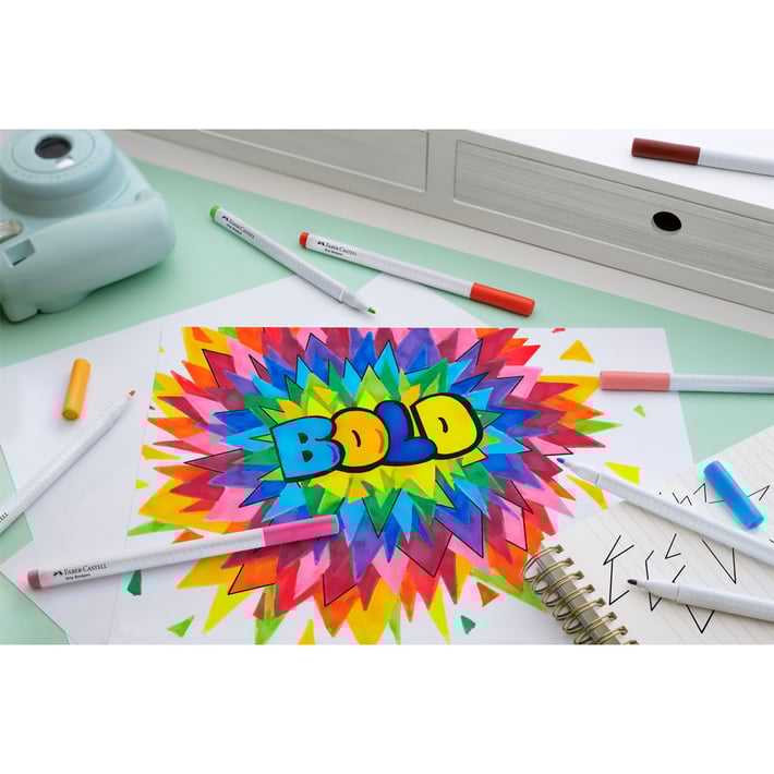 Faber-Castell Флумастери Grip Boldpen, 20 цвята