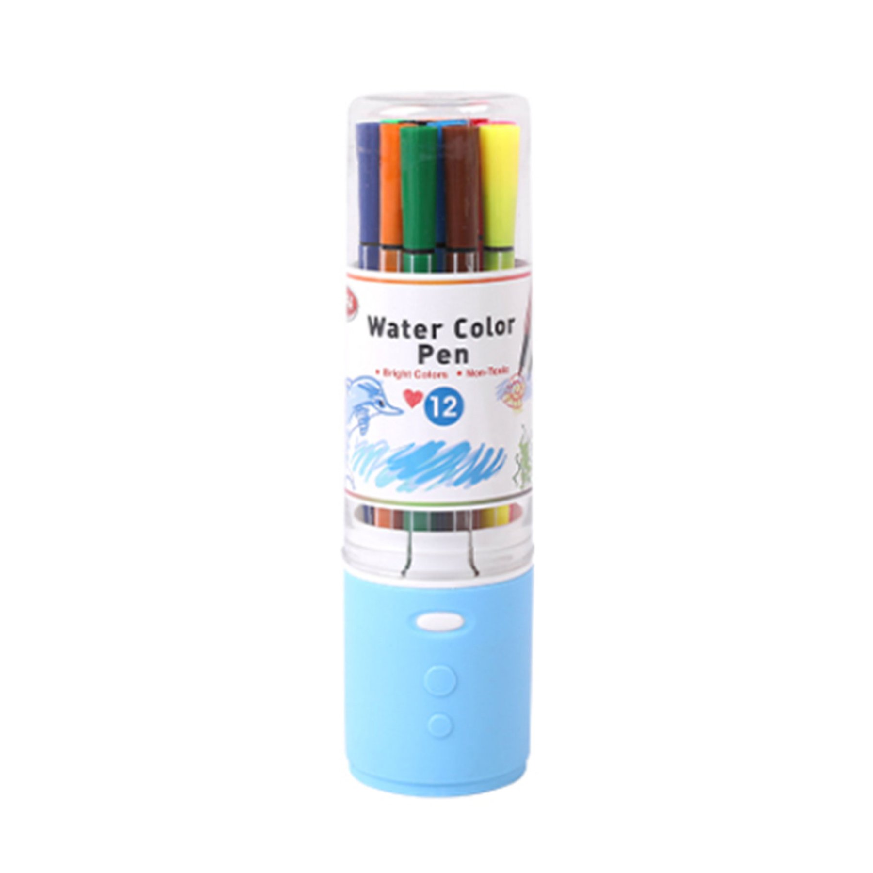 Beifa felt-tip pens SY101-V701, in cylindrical case, 12 colours