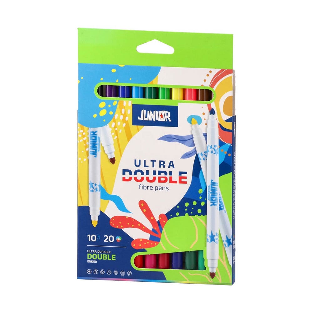 Junior Ultra Double Markers, double-ended, 20 colours